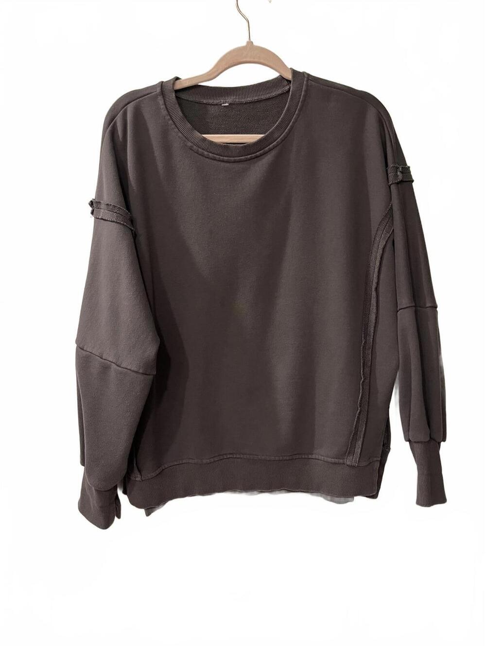 Dark grey pullover sweatshirt, women's size M
